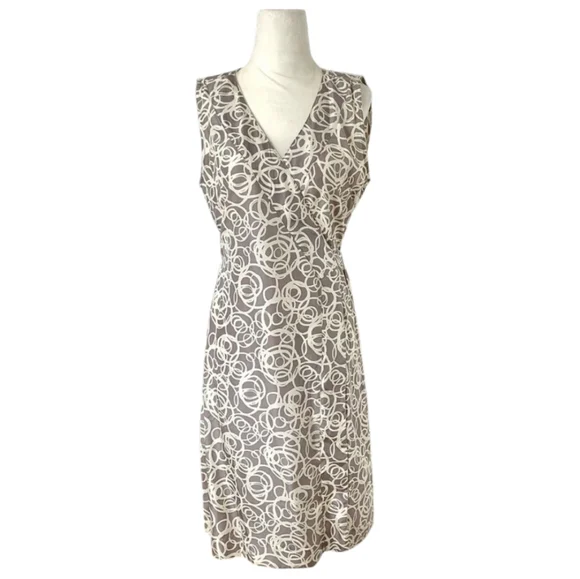 Garnet Hill Silk Wrap Sleeveless Dress. Sz.8 - Picture 3 of 12